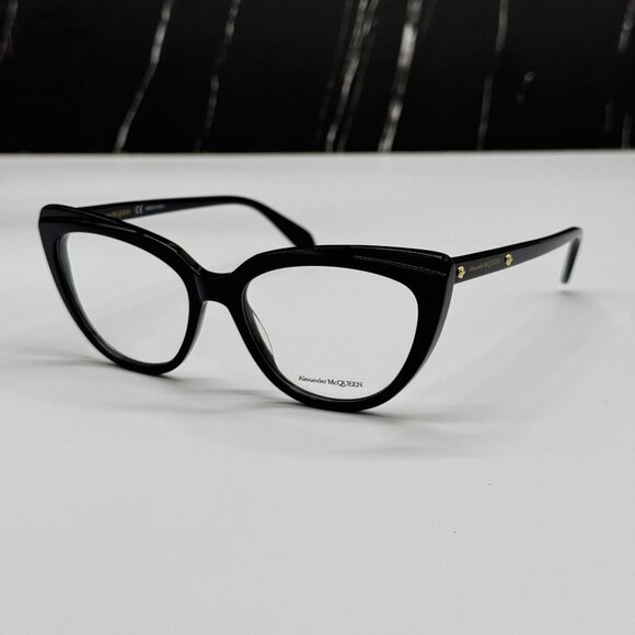 NEW ALEXANDER MCQUEEN AM0253O 001, BLACK WOMEN CAT EYE EYEGLASSES main image 9